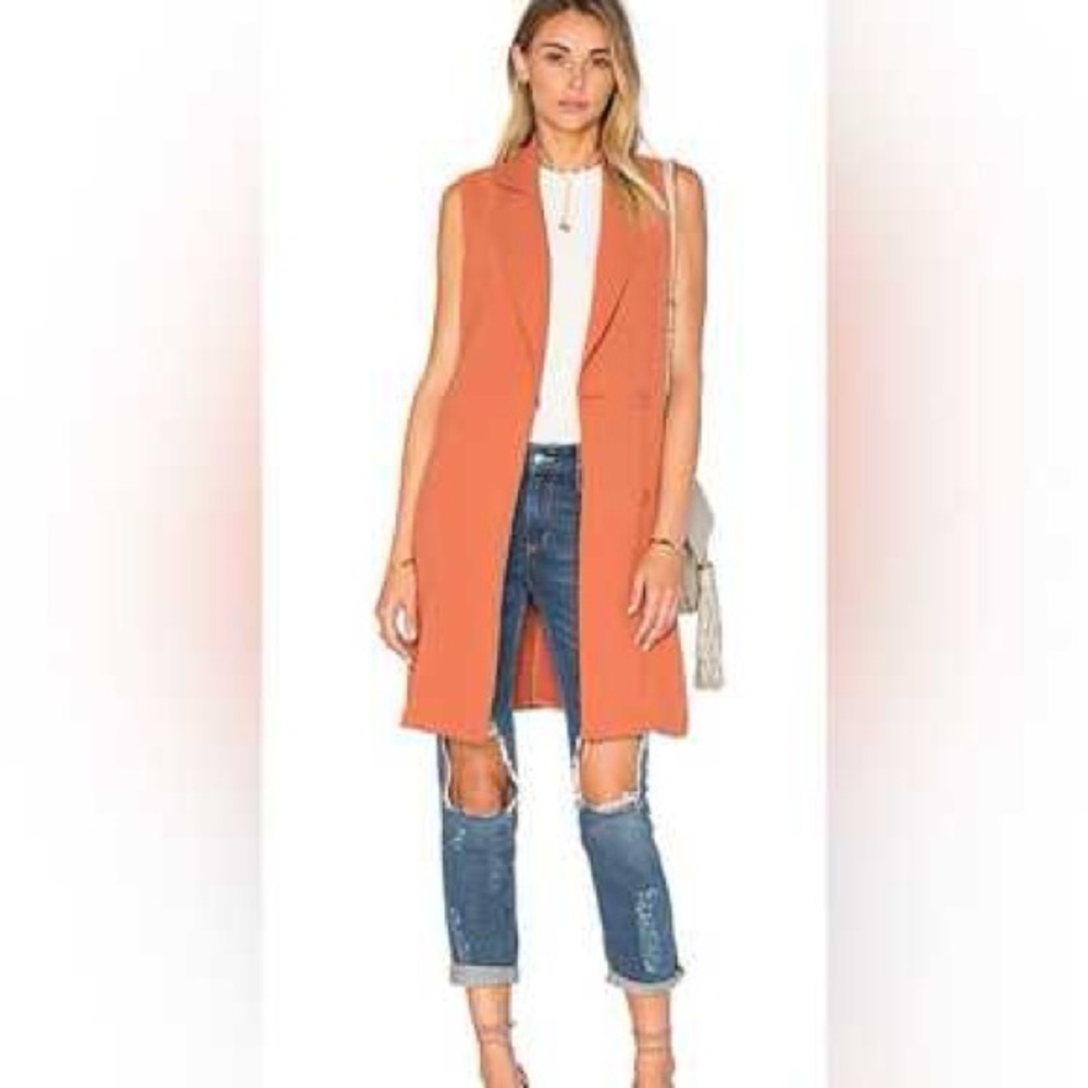 Lovers + Friends Angela vest in rust